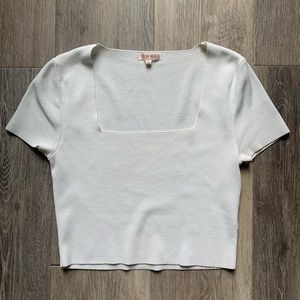 PACSUN Lottie Moss Square white top